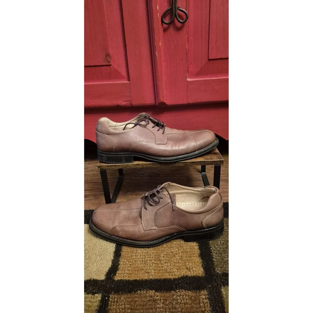 Studio Belvedere Men's Size 11D BayBridge Pebbled Brown Leather Split Toe EUC